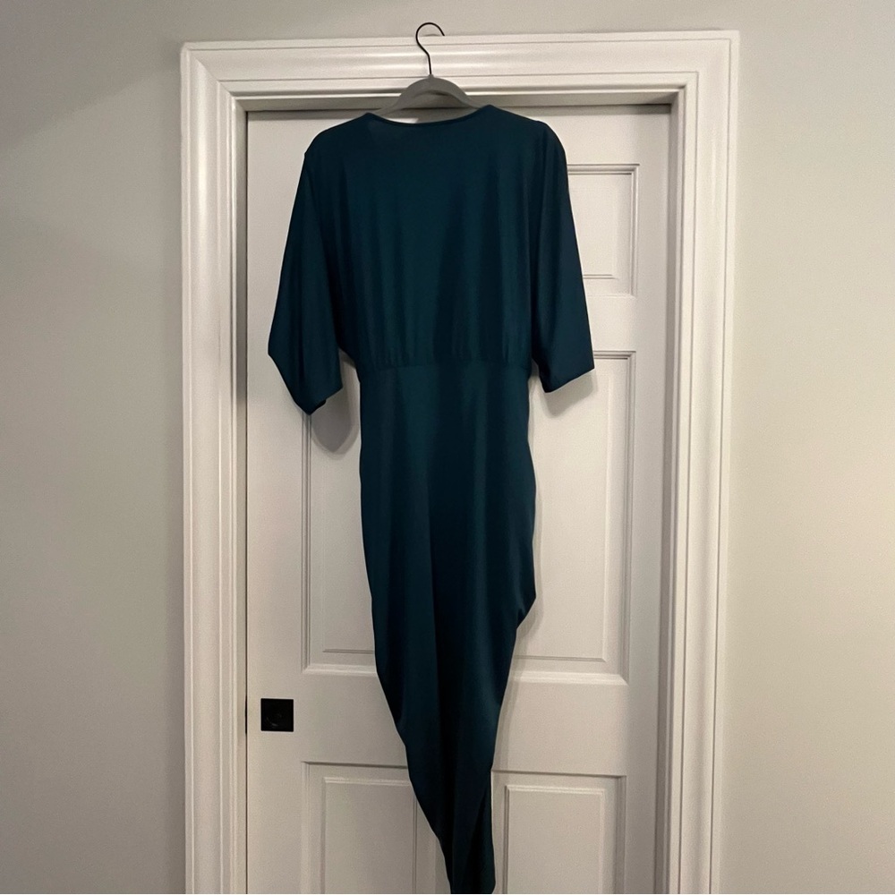 Chic Deep Teal Midi Dress - Picture 4 of 6